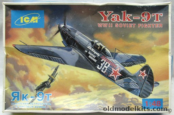 ICM 1/48 Yak-9T Soviet Fighter - 3 IAK Kursk 1943 / 728 IAP 1944 / Unknown 1944 (2) / 3 IAK '44 / 'Normandie' Regiment (2 Aircraft) / Warsaw Regiment (2 Aircraft) / Yugoslav Air Force 1945, 48012 plastic model kit